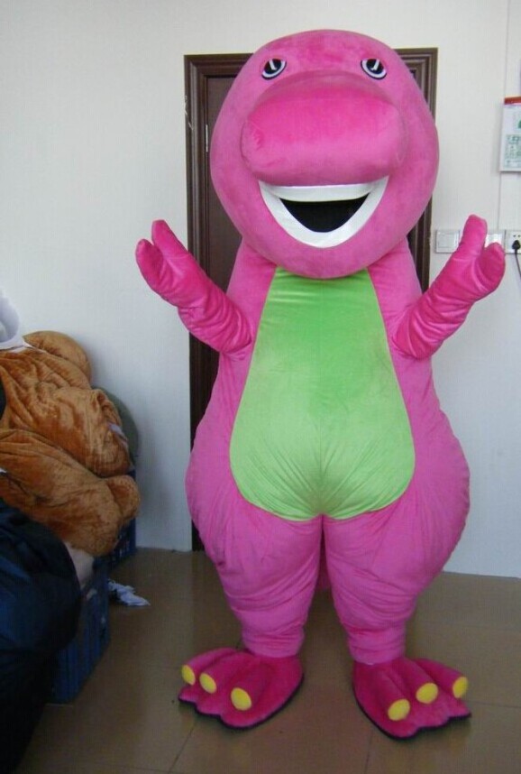 Cheap price mascots costumes promotion adult cartoon purple barney mascot costume for sale