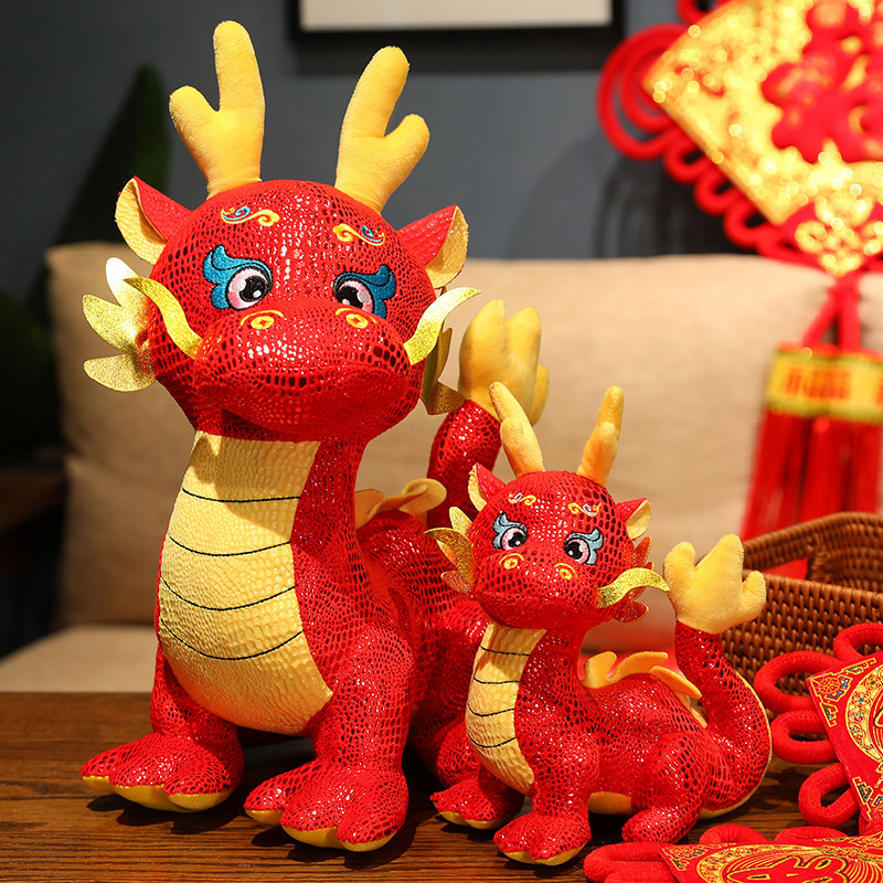 2024 custom stuffed animal plush chinese new year dragon toy for kids New design cartoon dragon plush animal toys