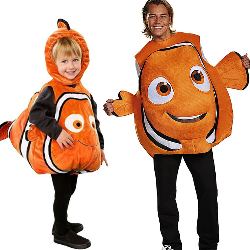 Clownfish Nemo Costume For Toddler Kids Baby Cute Fish Cosplay costume For Men Halloween Party Purim Carnival