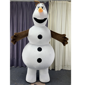 Christmas parade 2/2.6m inflatable snowman costume olaf mascot costume for adult