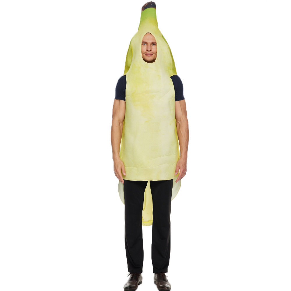 Halloween carnival party adult woman and men costumes funny banana costume mascot for show