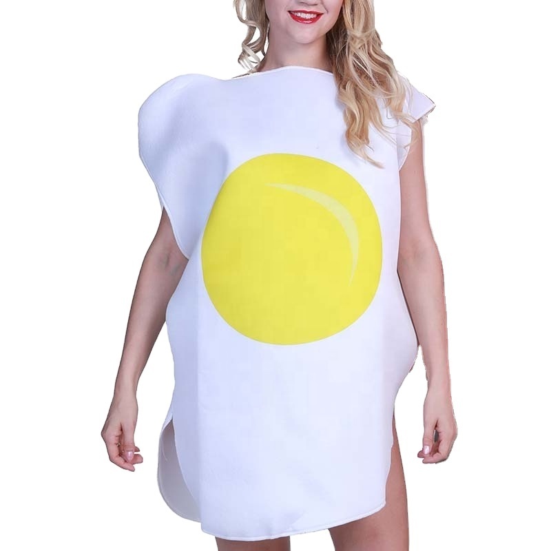 Funny food couple costume for Halloween carnival party Adult Bacon & Egg mascot costumes unisex cosplay wholesale