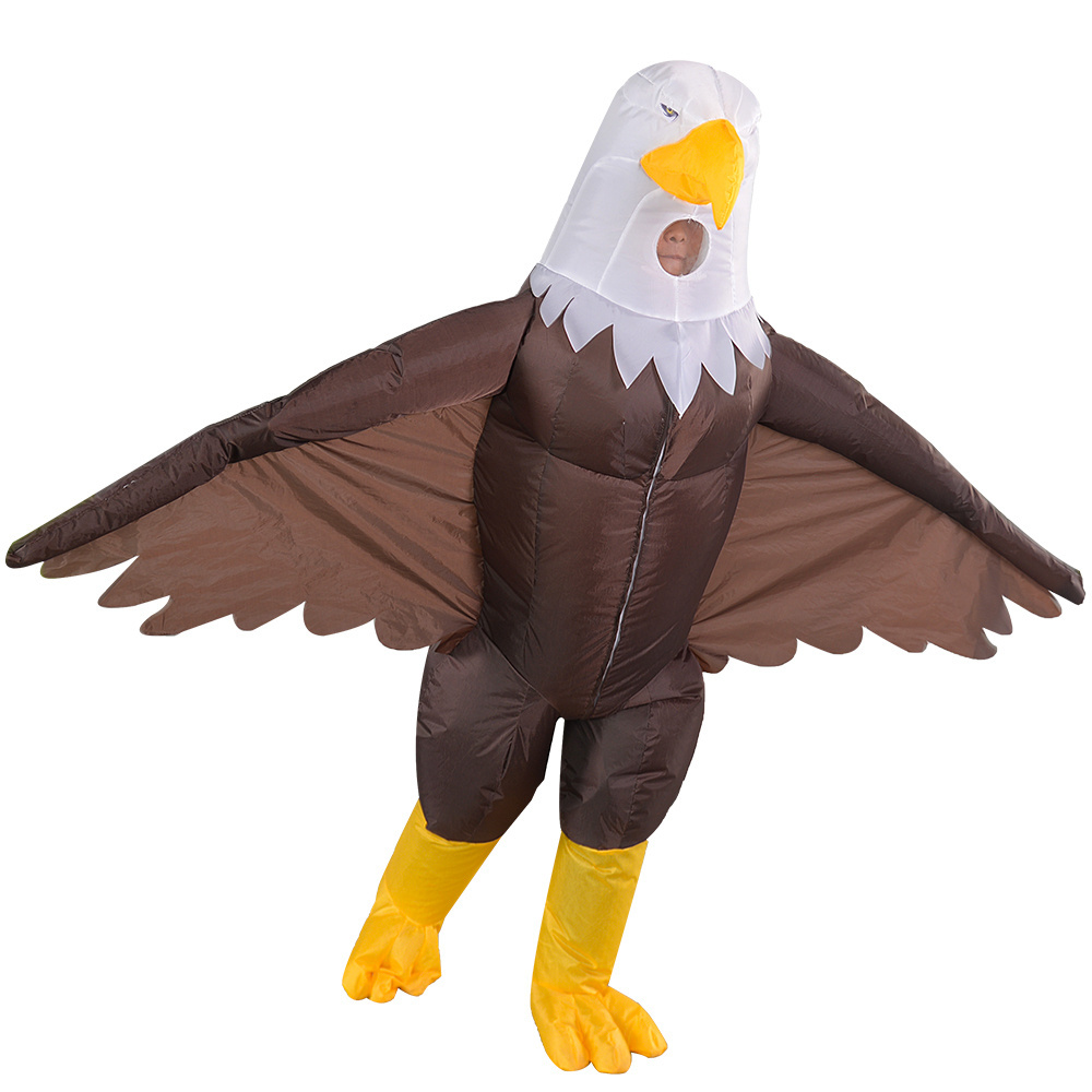 Adult Funny Suit Air blow up Halloween Cosplay Costume Inflatable Eagle Mascot Costume