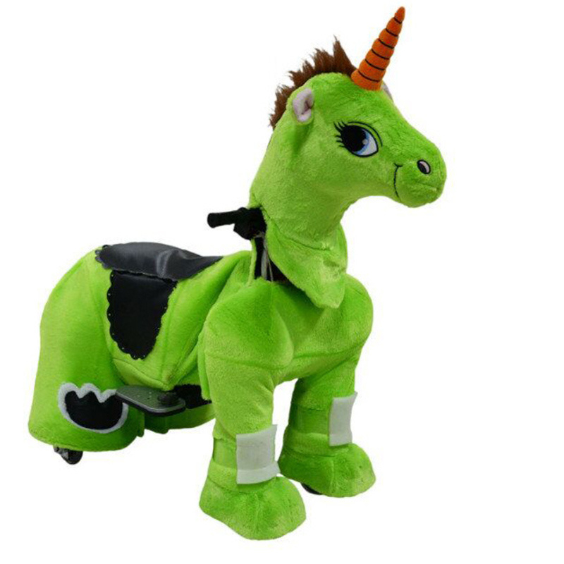 Zoo Mall Coin Operated Electric Animal Ride On Toys unicorn Stuffed Motorized Plush Riding Animals Scooter for mall