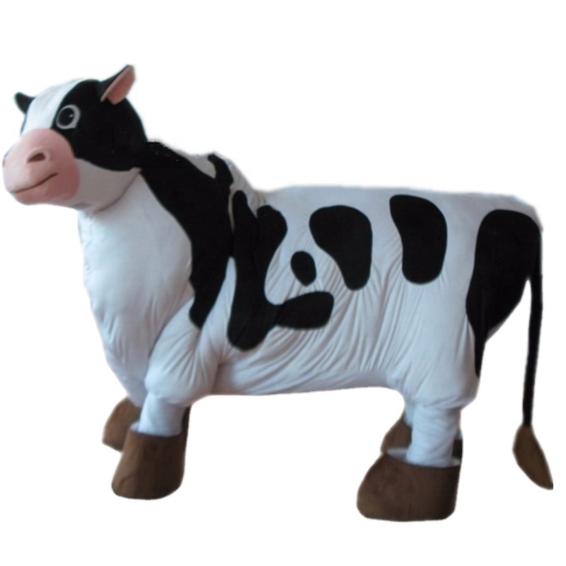 factory price CE new hot customized custom made 2 person cow mascot costume For Adults