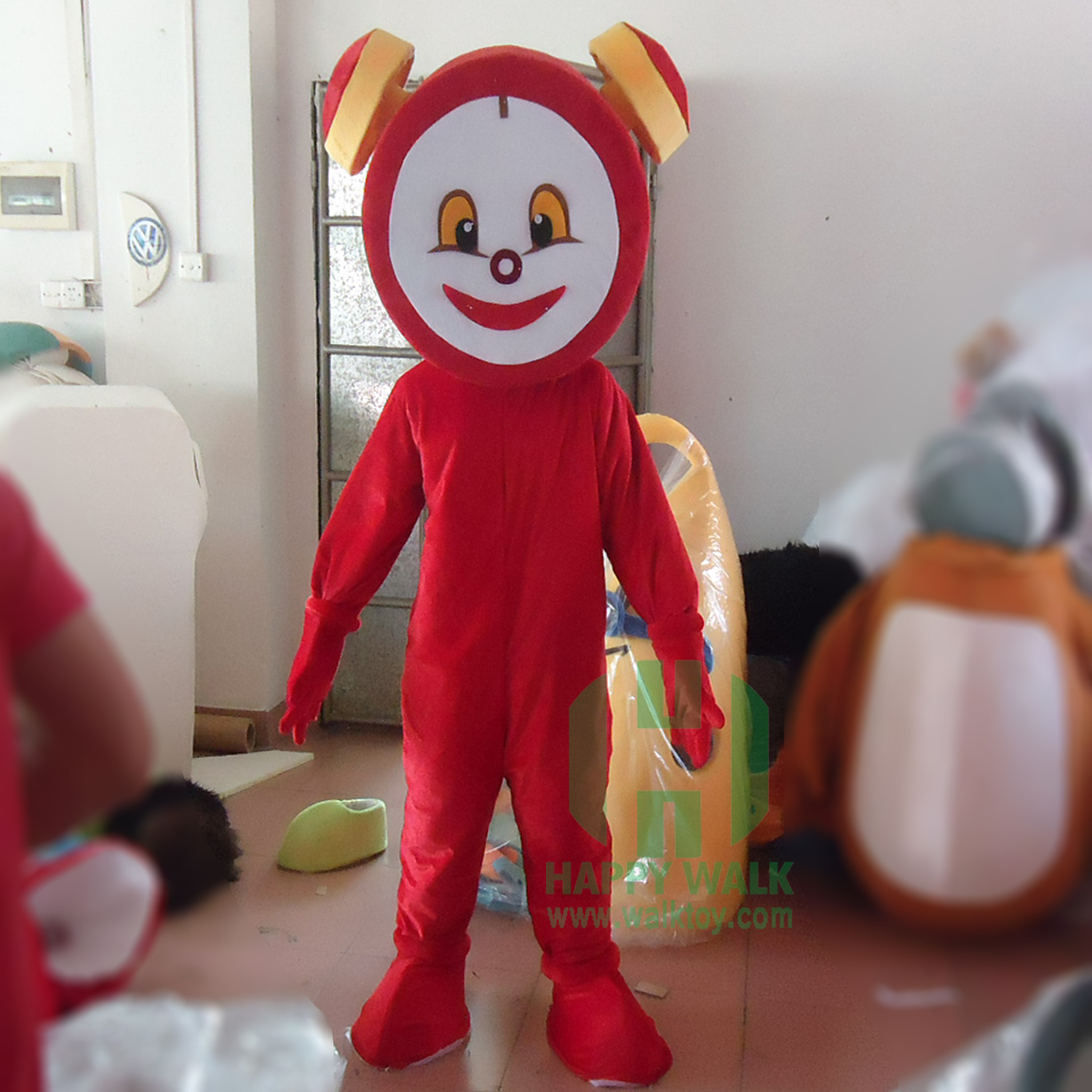 custom plush toy red clock custom funny Mascot Costume inflatable giant clock mascot costume