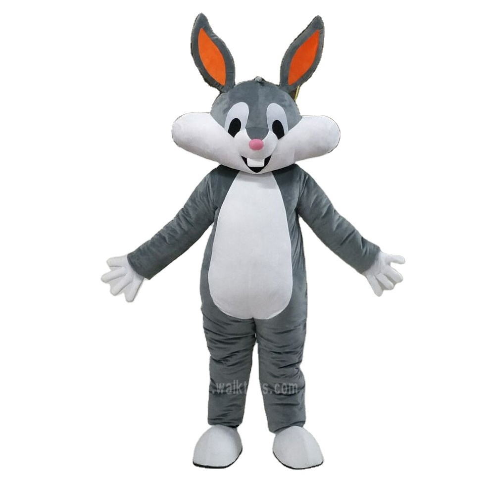 Best Selling Soft Plush Fabric Funny Rabbit Costumes Bug bunny Mascot for adult