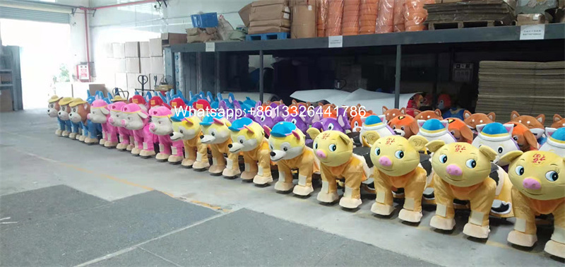 amusement park battery powered ride on car walking electric animal rides