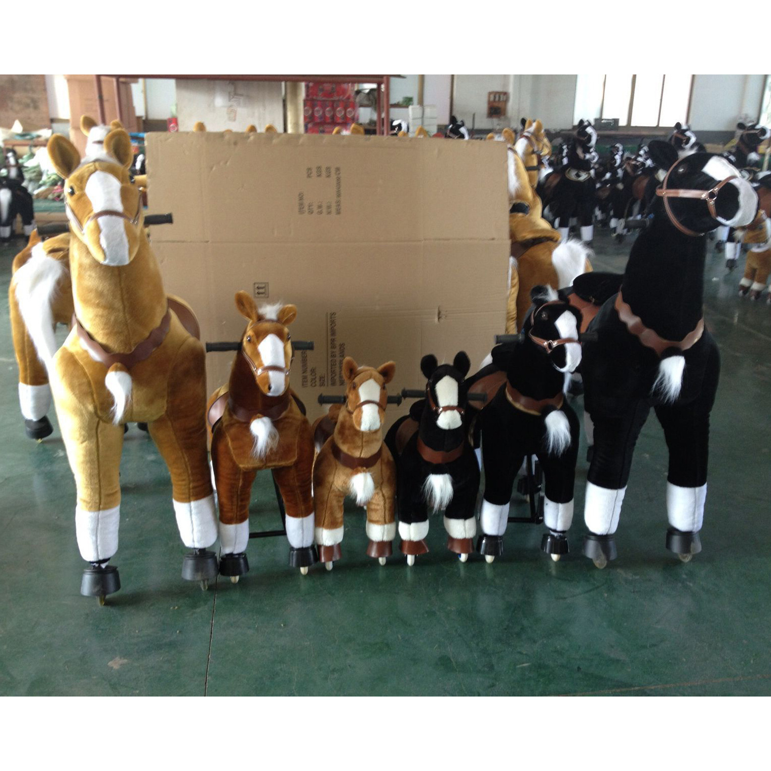 Factory straight out wholesale ride on horse children toys mechanical ride on horse