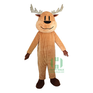 Custom walking mascot costume Christmas deer elk moose mascot costume for adult