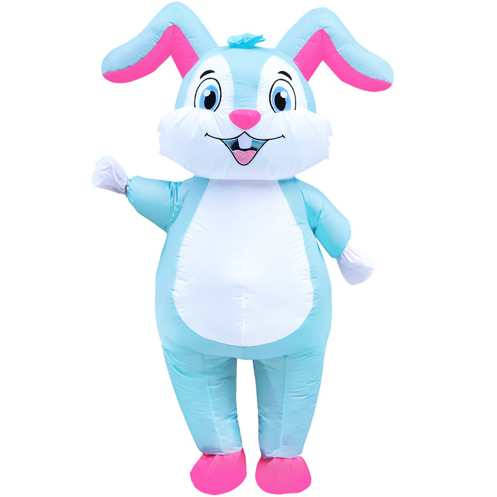 Hot Selling HI Unisex Giant Inflatable Rabbit Costume for Adults for Easter & Halloween Party Hand Drawn Printing