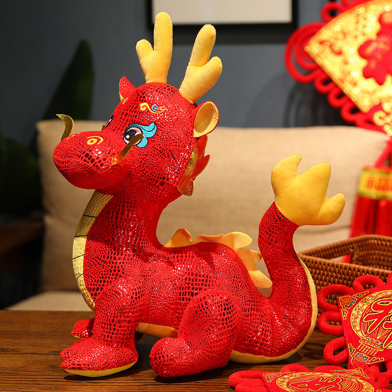 2024 custom stuffed animal plush chinese new year dragon toy for kids New design cartoon dragon plush animal toys