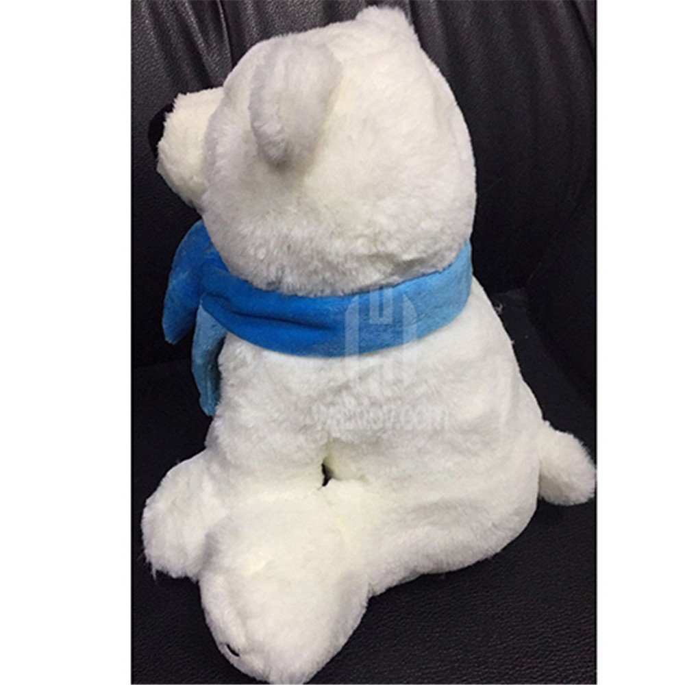 wholesale White Plush Stuffed Polar Bear Toy with Scarf