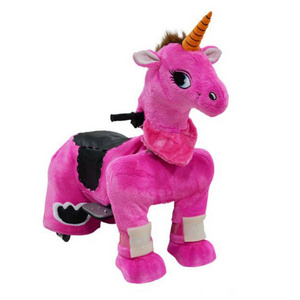 Zoo Mall Coin Operated Electric Animal Ride On Toys unicorn Stuffed Motorized Plush Riding Animals Scooter for mall