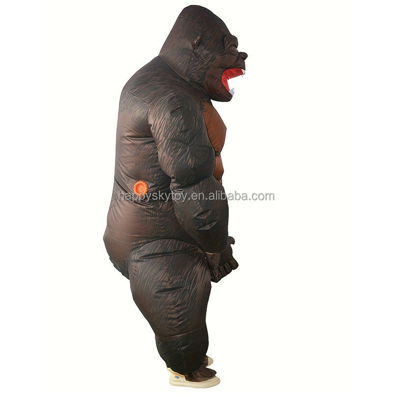 Funny Kids Adult Gorilla Inflatable Costume Kingkong Suits Wholesale Halloween Party Cosplay Inflatable Gorilla Costume