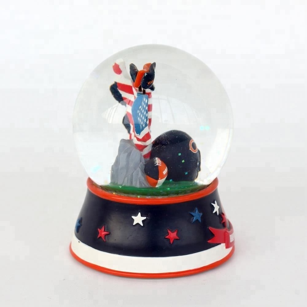 American Souvenirs Snow Globe for Independence Day USA Flag  65mm Glass Snow Ball Custom Snow Globe