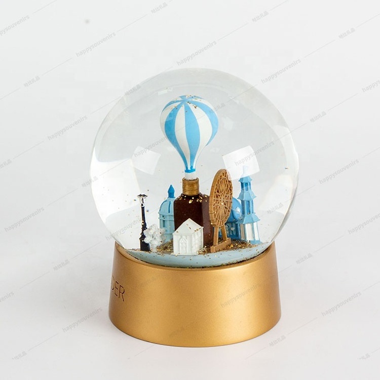 Estee Lauder essential oil bottle  brown bottle castle hot-air balloon ferris wheel 100mm  new year promotion gift snow globe