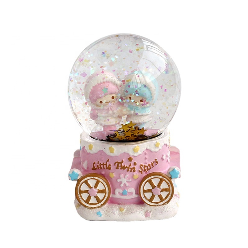 Happy Souvenirs Purin Melody Snowglobe Resin Decoration 45mm High Quality Musical Fan Gifts Glass Snowglobe