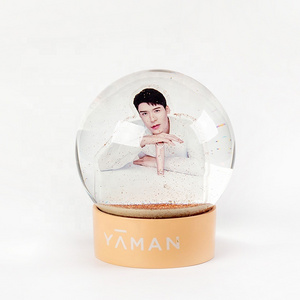 Customized Idol Glass acrylic printing Snow Globe for Gift Snowball and Decoration  Custom Snow Globe