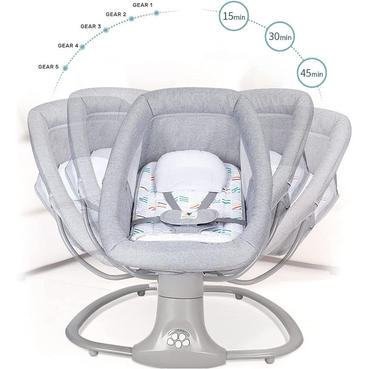 Electric Cradle Mastela 3 in 1 Leaf Deluxe multi-functional bassinet Electric Baby Swing Foldable  newborns to toddle with music