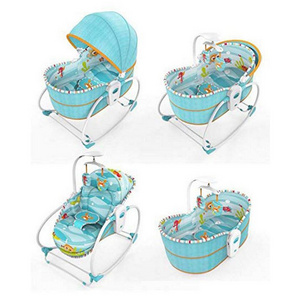 Mastela 5 in 1 Baby Rocker Rocking Napper  Bounce  Chair with Removable Baby Brezza & Melody (Multi Colors)