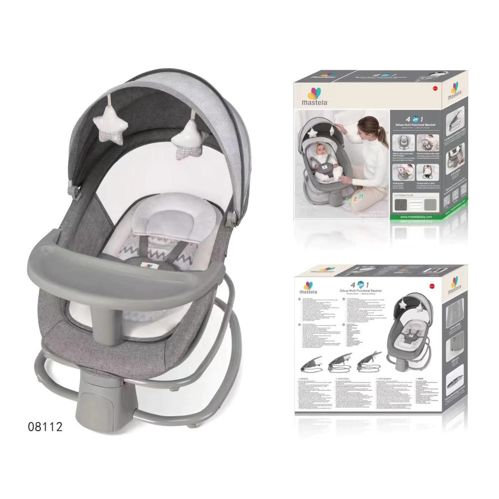 4-in-1 Mastela Baby Swing Infants with Dinner Plate app control Adjustable backrest Baby Brezza Electric Rocking Chair