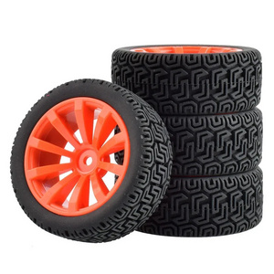 WLtoys 144001 4PCS/SET 10-Spoke RC Car Rubber Tires & Wheels Rims 12mm Hex Hub for 1/18 1/16 1/10 Car Tyre