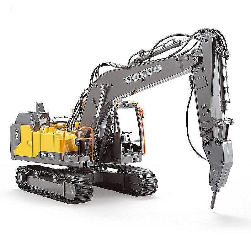 double eagle toys E568-003 1/16 VOLVO licensed rc excavator with drill grab 3 in 1 toy car with Lights & sound remote control tr