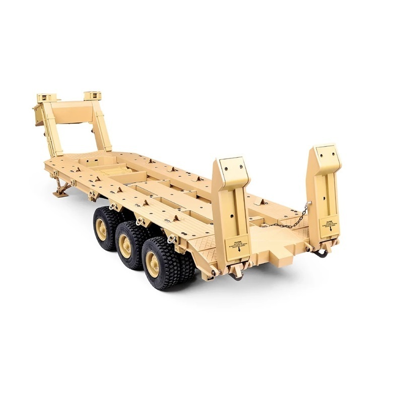 HG P806 RTR Pre-Assembled Trailer RC Flatbed 1/12 Heavy Equipment Semi Trailer for U.S M747 RC Car Vehicles Model