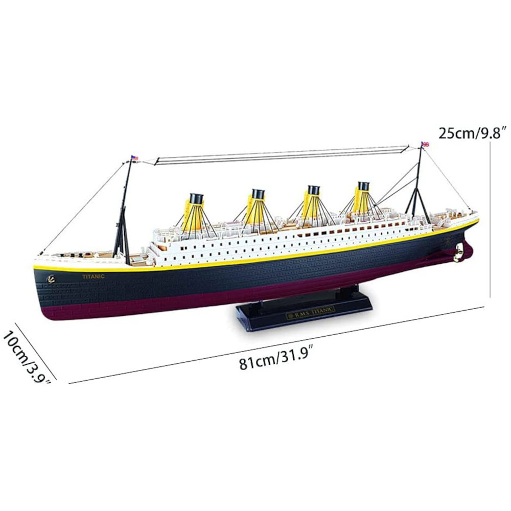 1:325 Scale Titanic Fully proportional High Simulation Large Toys Ship 80CM NQD 757-4020 RC Boat Sea Grand Cruise Ship Classic