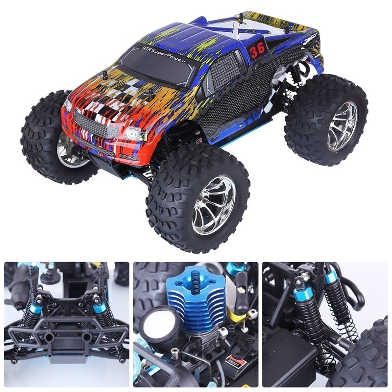 Monster Truck HSP 94188 1:10 4WD Nitro Gas Powered Monster Truck Rack Track RC Car RTR Off Road Truggy 94108