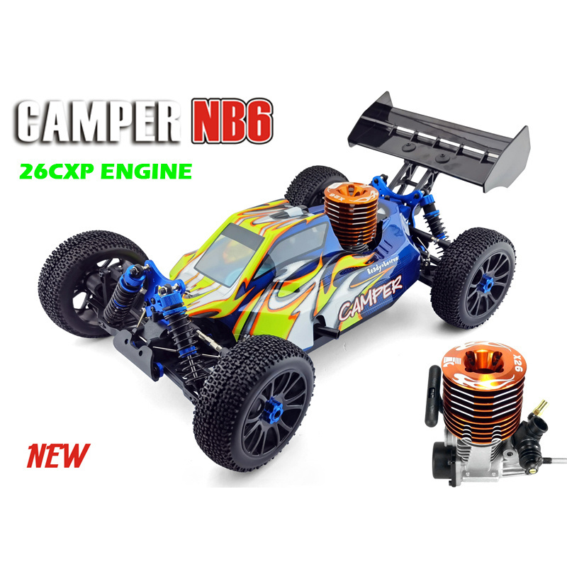 Cheap Nitro 1/8 Buggy HSP 94970 CAMPER 1:8 2.4G Gas Powered 4WD Off-road RC Car with 26CXP Engine RTR Wheels