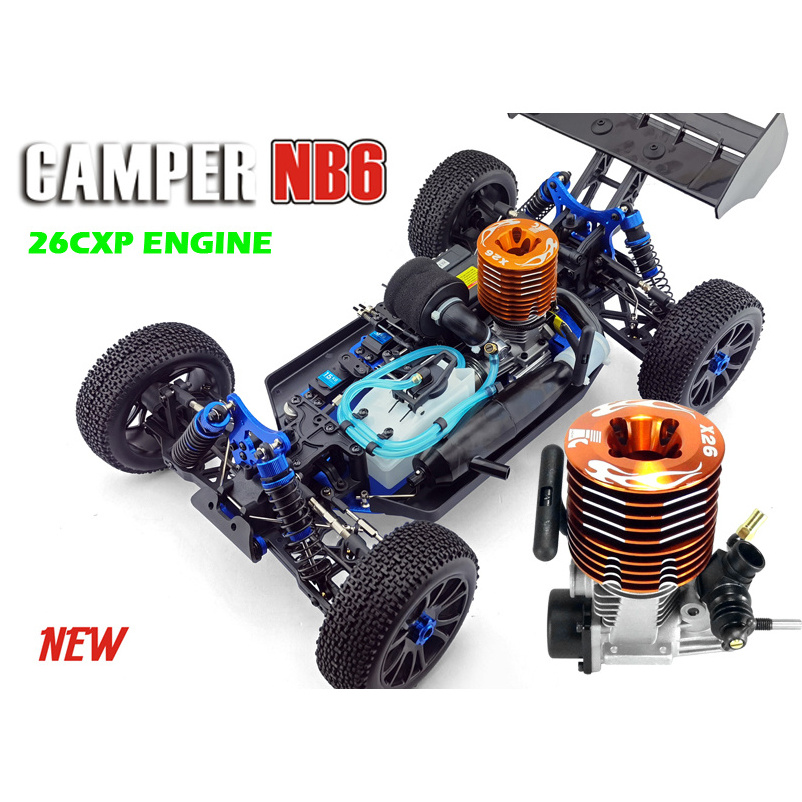 Cheap Nitro 1/8 Buggy HSP 94970 CAMPER 1:8 2.4G Gas Powered 4WD Off-road RC Car with 26CXP Engine RTR Wheels