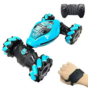 drifting wheel music dance light on off road double sided twist stunt hand remote control watch rc car