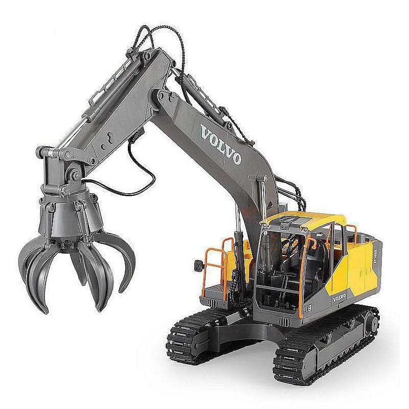 double eagle toys E568-003 1/16 VOLVO licensed rc excavator with drill grab 3 in 1 toy car with Lights & sound remote control tr