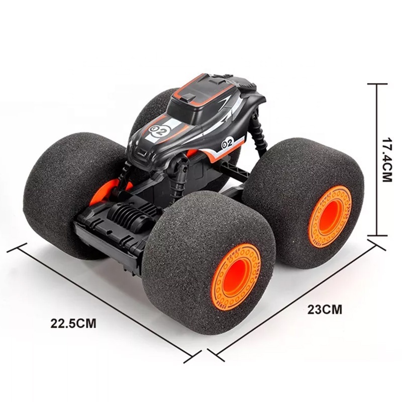 2.4G Big Rock Crawler 360 Truck Programming Foam Tire Skin Remote Control Kid Toys Jump Stunt Sponge Wheel RC Bounce Car Toy