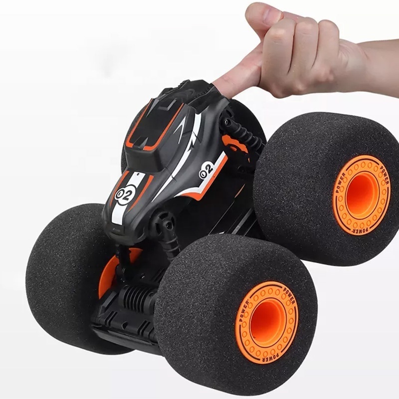 2.4G Big Rock Crawler 360 Truck Programming Foam Tire Skin Remote Control Kid Toys Jump Stunt Sponge Wheel RC Bounce Car Toy