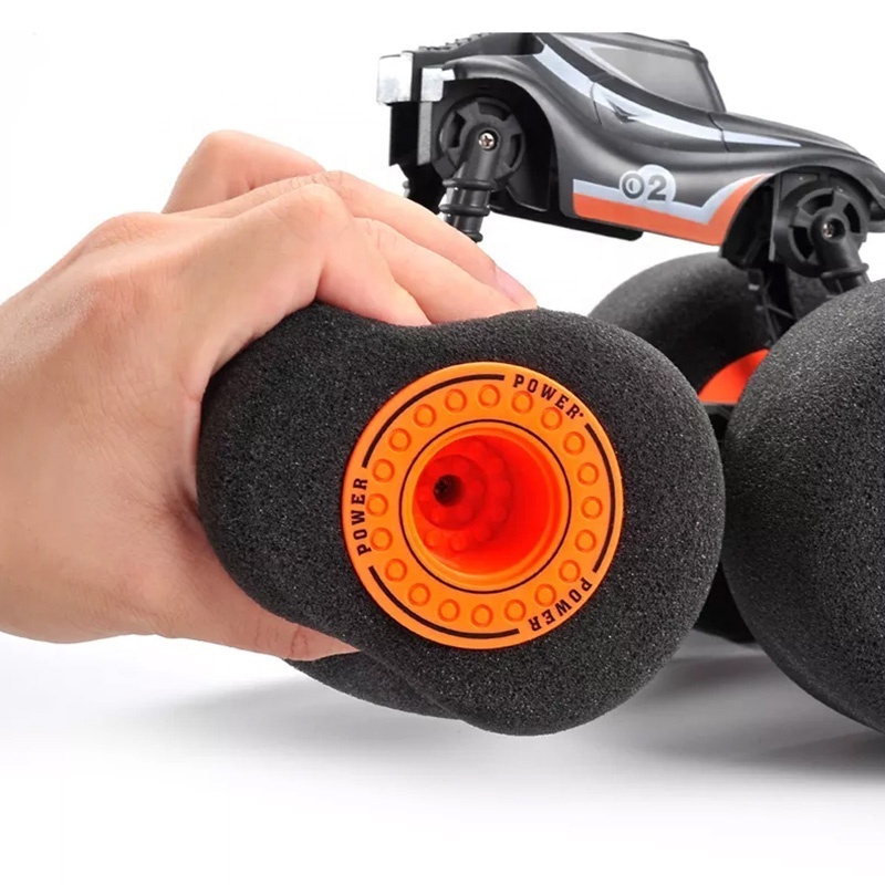 2.4G Big Rock Crawler 360 Truck Programming Foam Tire Skin Remote Control Kid Toys Jump Stunt Sponge Wheel RC Bounce Car Toy