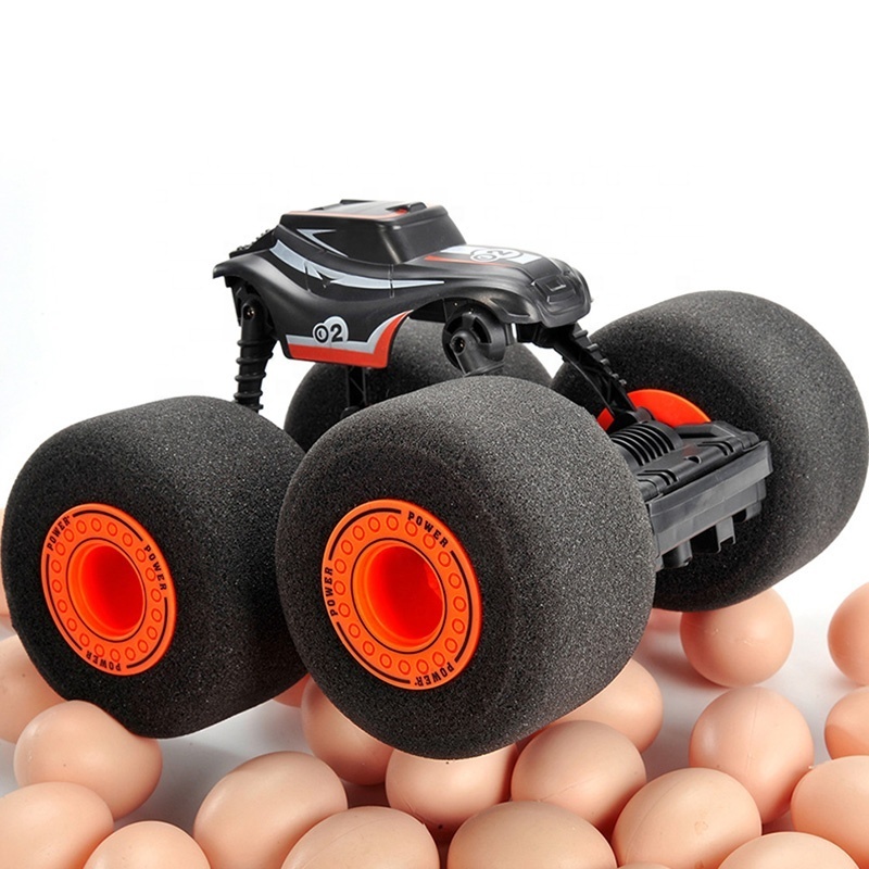 2.4G Big Rock Crawler 360 Truck Programming Foam Tire Skin Remote Control Kid Toys Jump Stunt Sponge Wheel RC Bounce Car Toy