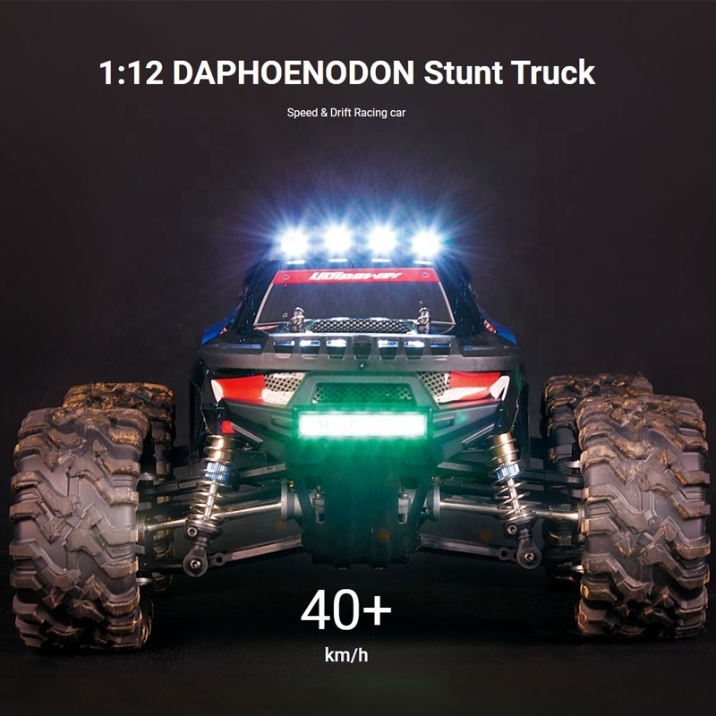 UD1201 PRO Big Wheel 2.4G Electric 4WD ESP Headlight Metal 3S 120A Hydraulic Remote Control Car 1 12 4X4 RC Mud Truck Brushless