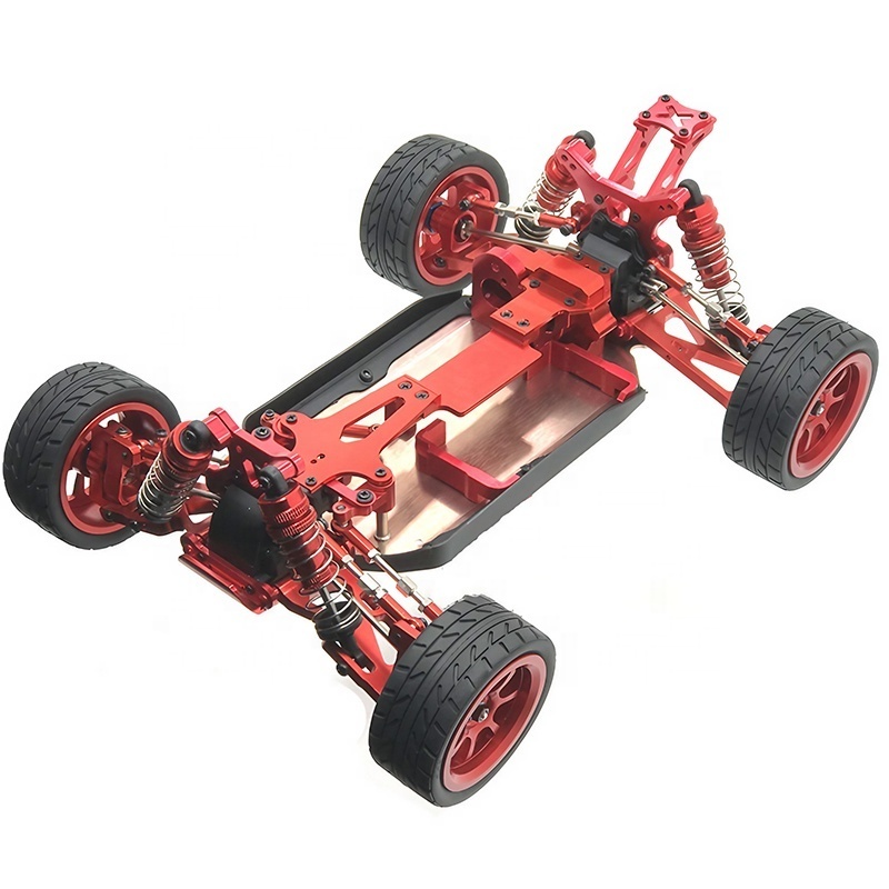 Upgraded CNC Metal Aluminum Chassis Frame Differential For Wltoys 144001 144010 144002 Buggy With Tire Motor Gear RC Car Parts