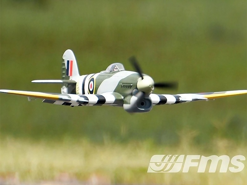 FMS Typhoon 1100mm PNP Warbird RC Plane with Scale 3-Blade Propeller & Retractable Landing Gear RAF Livery