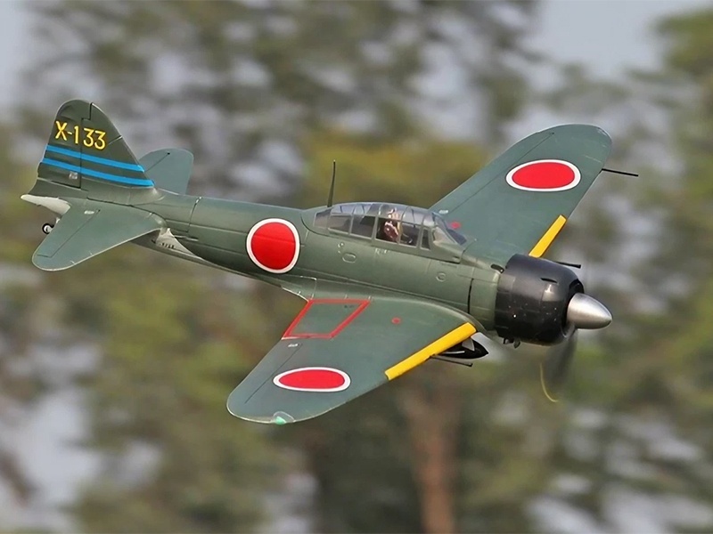 Legendary FMS A6M3 Zero 1400mm PNP RC Plane Toy with Reflex V2 Full Retracts & Flaps 70A ESC