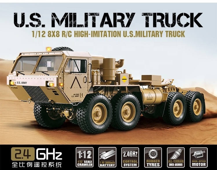 HG-P802 8X8 R/C Truck Armored Tractor-trailer and HG-P806 6X6 Radio Control Semi-trailer RC Tractor Trailer HG P802 PRO P806 DIY