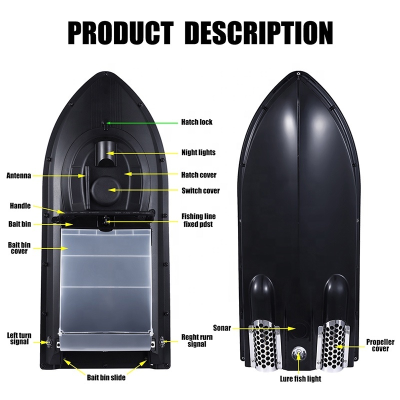 German warehousing JABO2BG 20A*2 two battery fishfinder gps autopilot sonar fish finder plastic hull jabo rc fishing bait boats