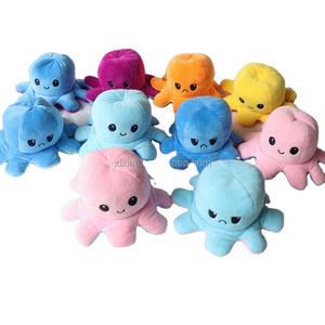 Hot Selling Low MOQ Stuffed Animals Toys Octopus Pillow Octopus Flip Reversible Plush Unisex Christmas Gifts PP Cotton,pp Cotton