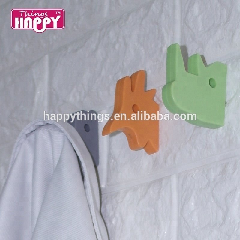 Home Decor Animal shaped plastic coat wall hook for kid