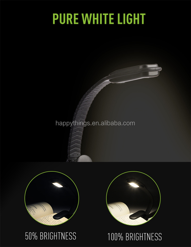 Factory Direct Flexible USB Rechargeable Clip LED Reading Book Light