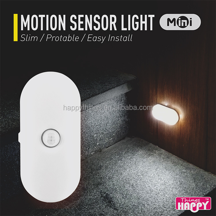 Mini Rechargeable Energy Saving PIR Infrared Indoor Motion Sensor Led Night lights