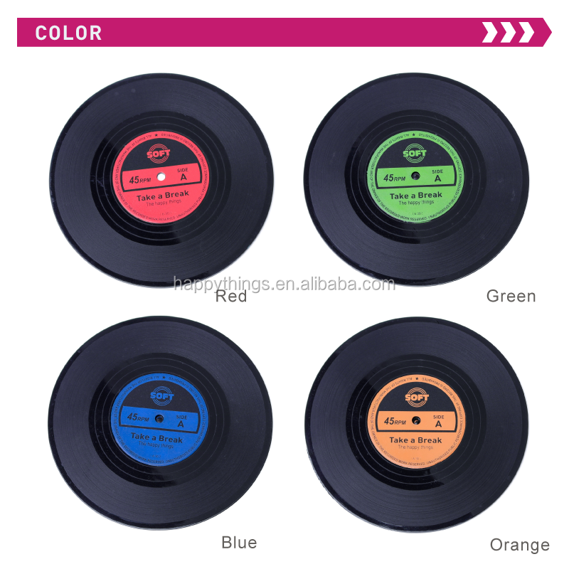 Factory Direct Novelty Soft Silicone Vinyl coasters for drink